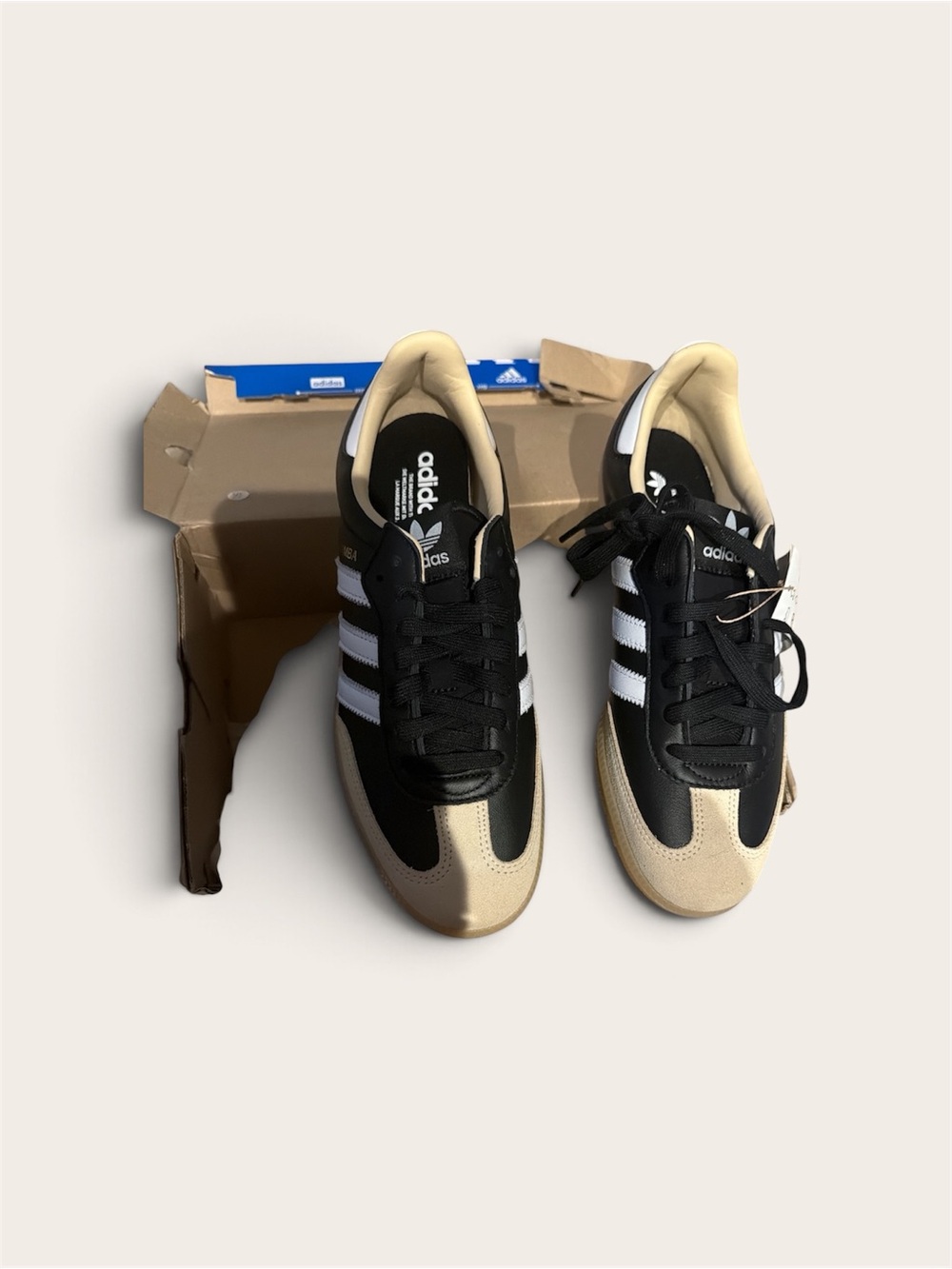 Adidas Men’s Samba Classic Sneakers in Black & TanSize 9